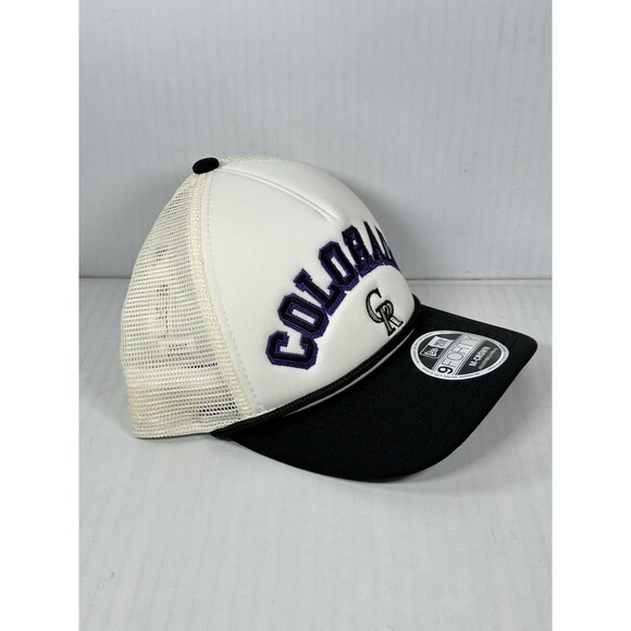 Colorado Rockies New Era M-Crown 9FORTY A-Frame Trucker Snapback Hat Cap NWT - Picture 3 of 5